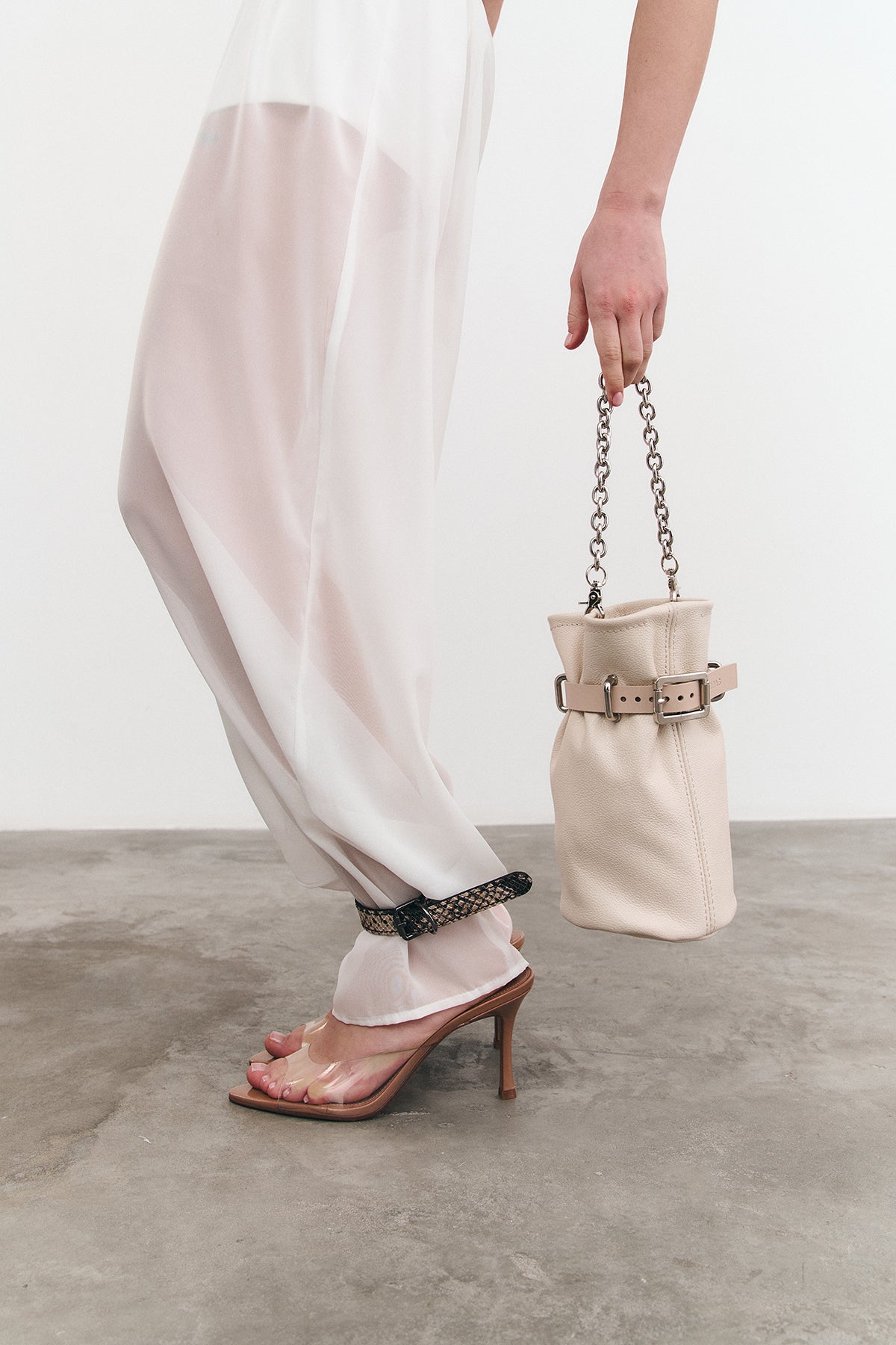 Pants with Straps Sahara White