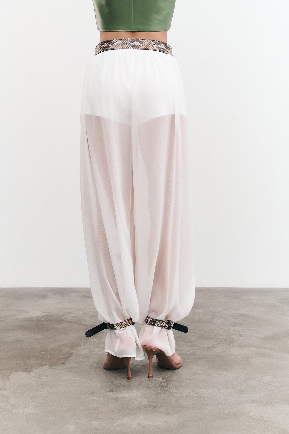 Pants with Straps Sahara White