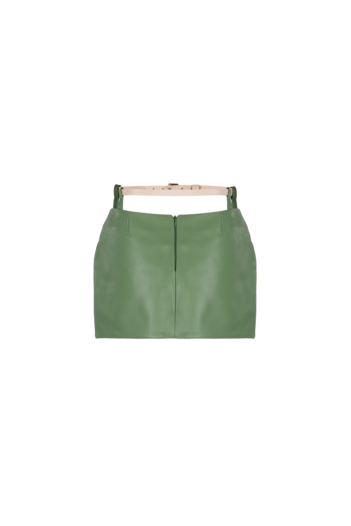 Skirt THEA with Belt Green