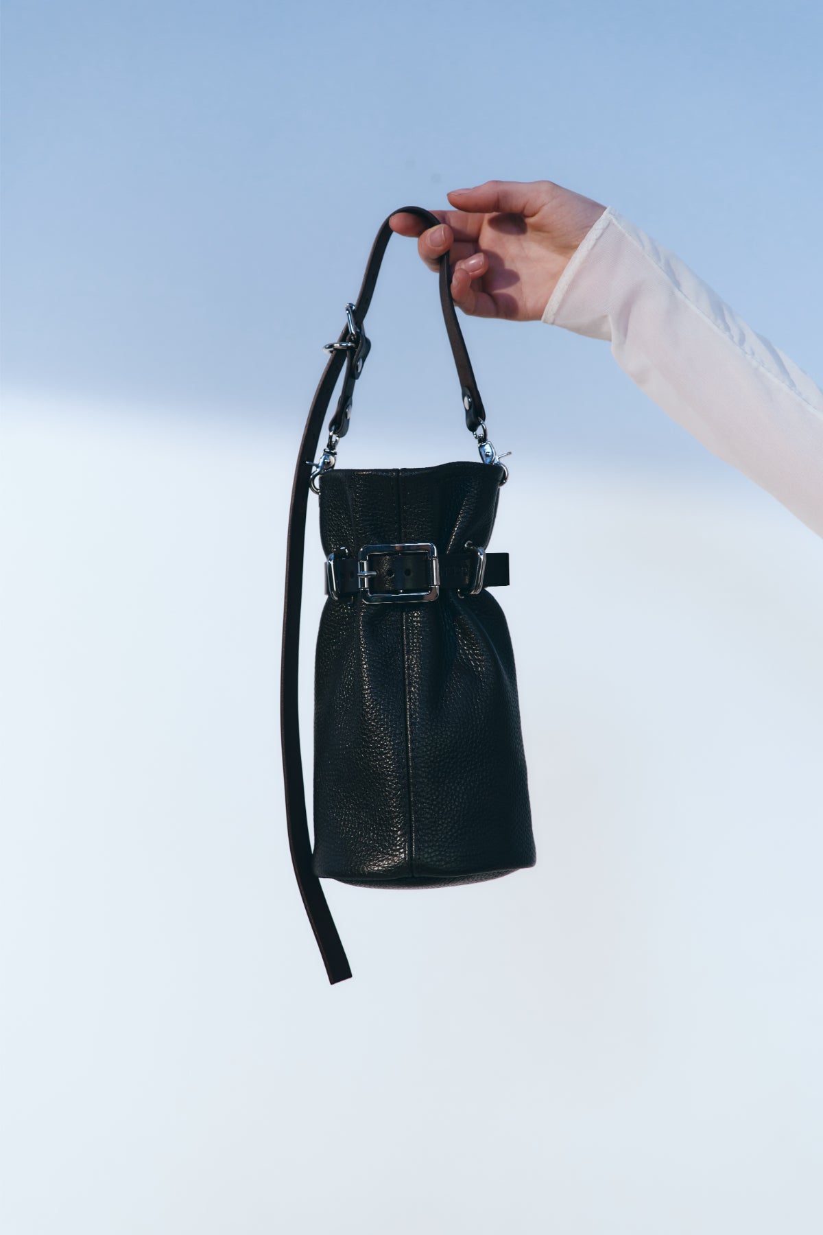 Bag Nikin 2.0 Black Textured Leather