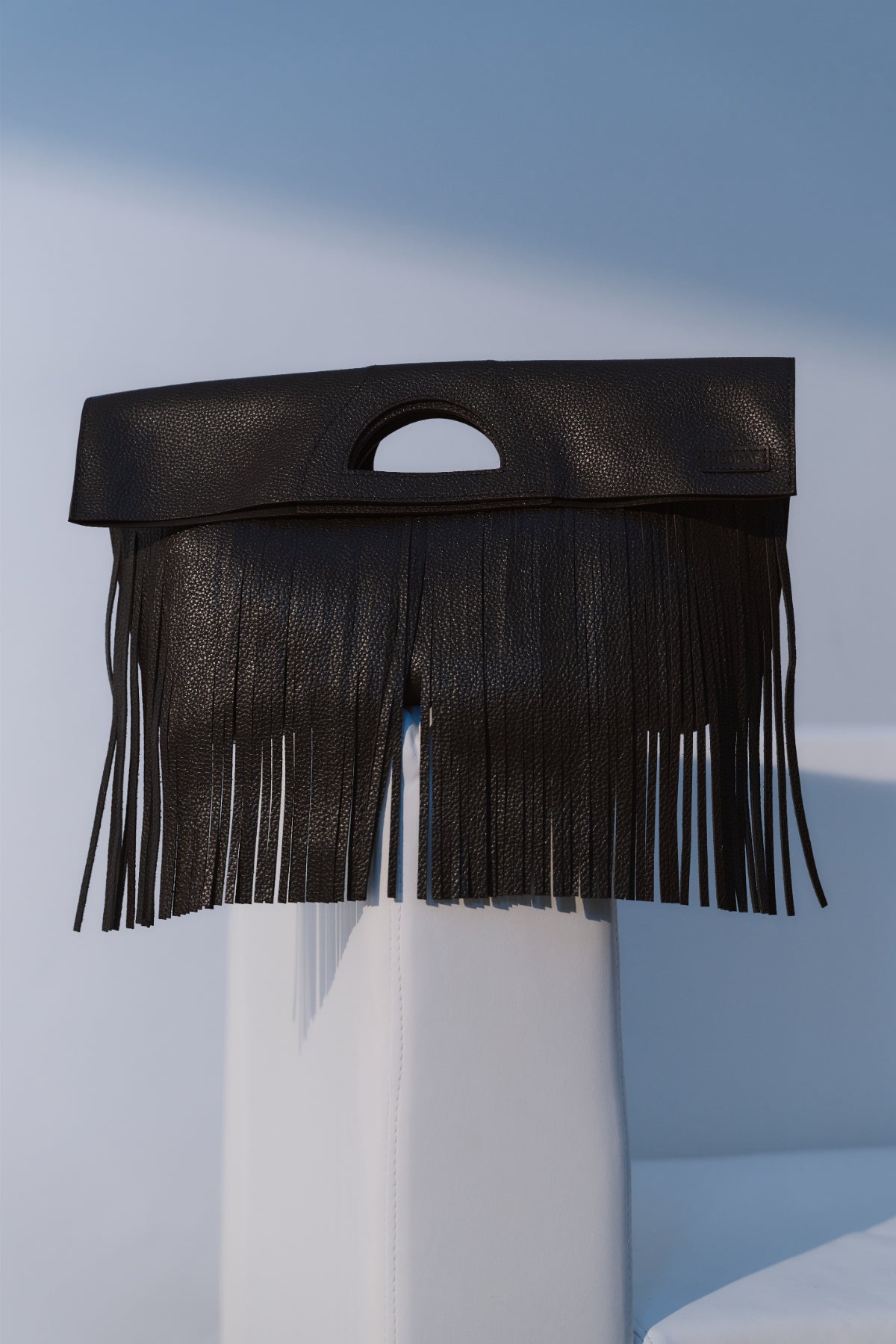 Bag RIGfringe Mini Chocolate Textured Leather