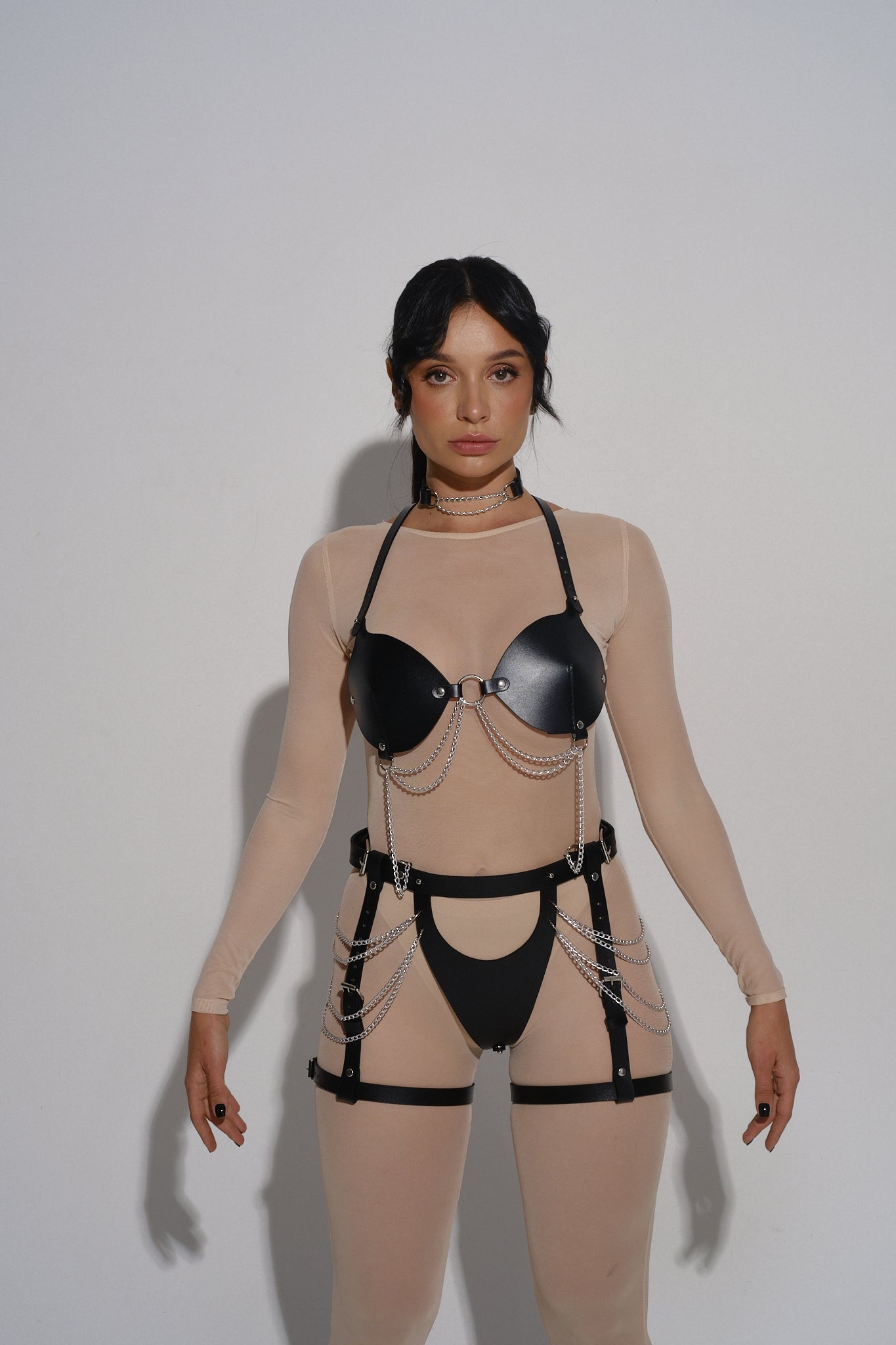Set di pelle: reggiseno e mutandine Poli