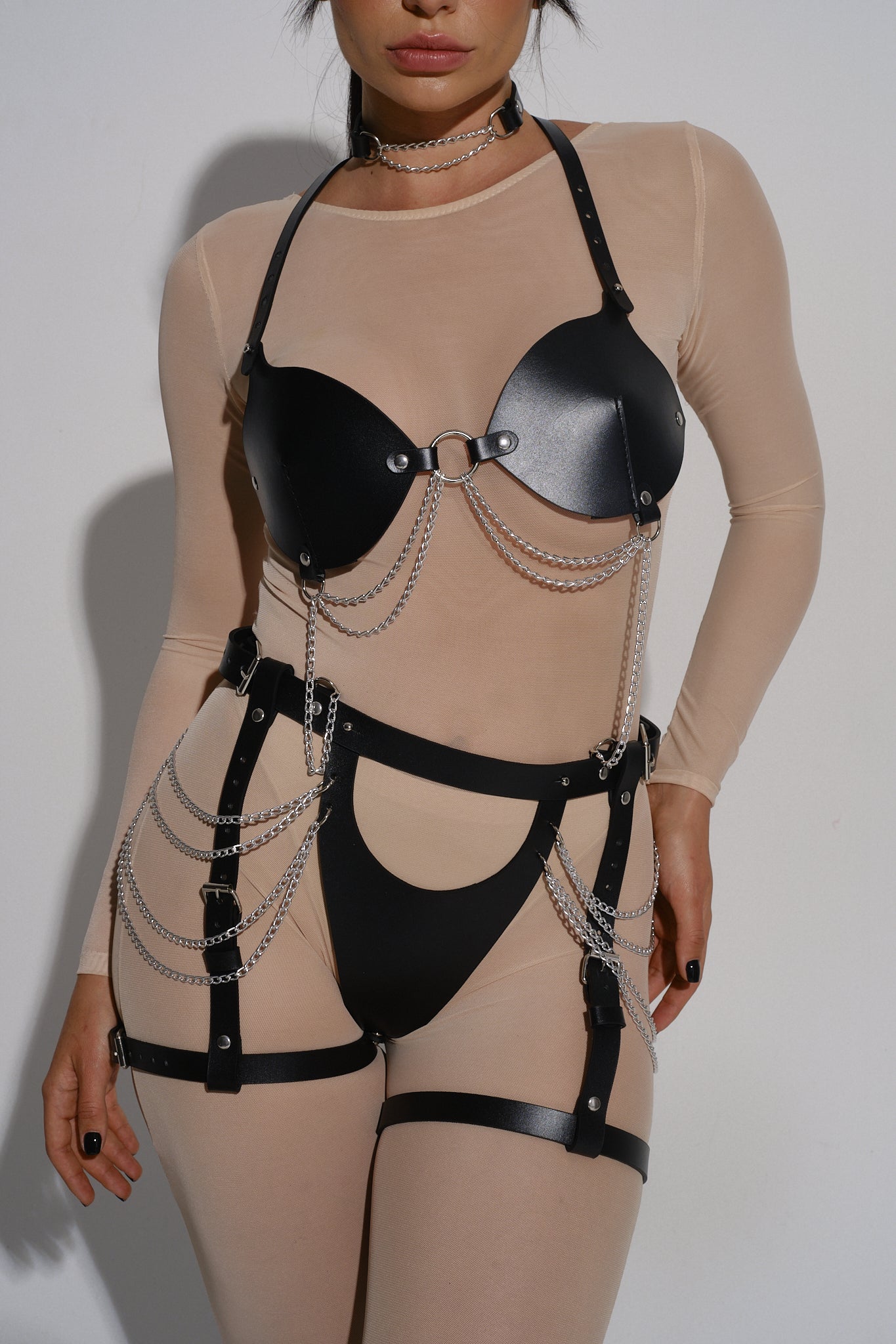 Set di pelle: reggiseno e mutandine Poli