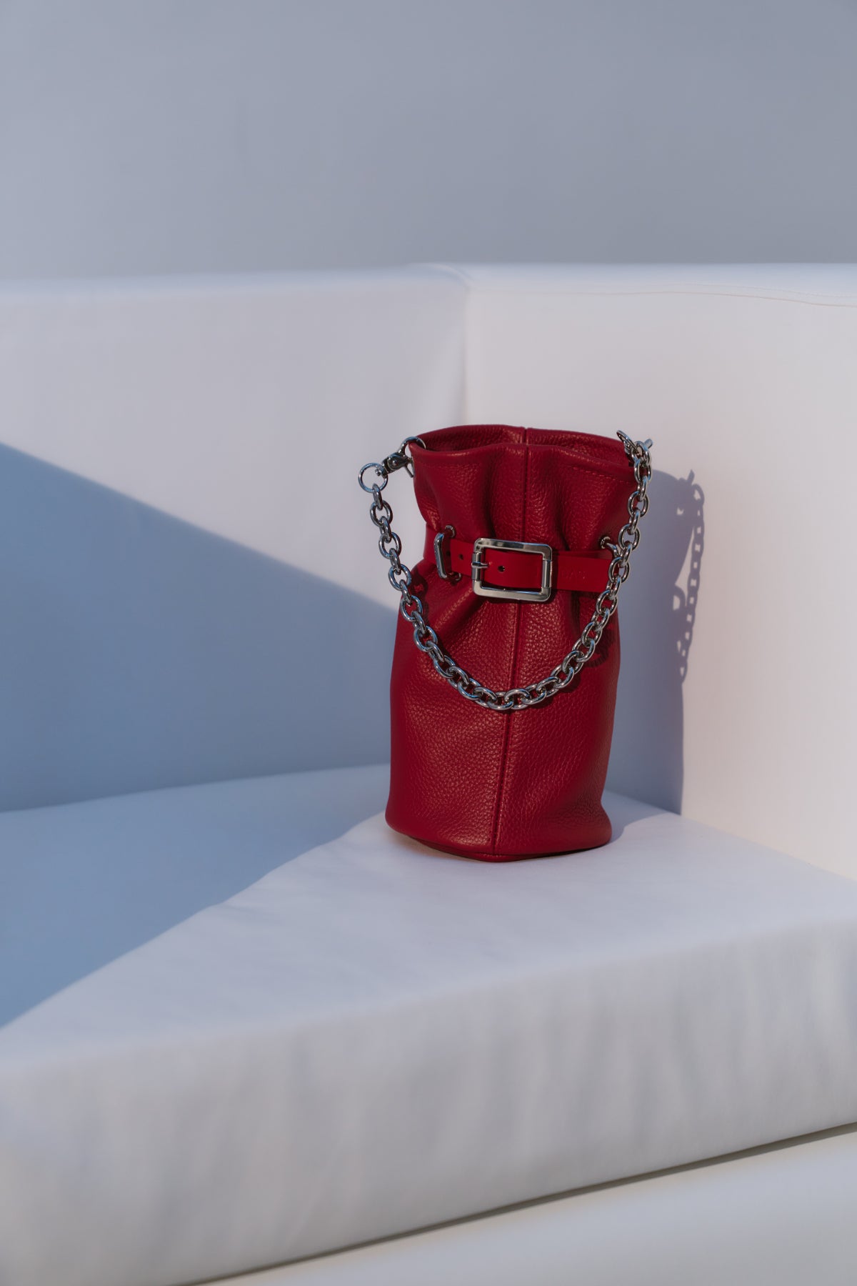 Bag Nikin 2.0 Red Textured Leather